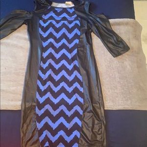 Bodycon chevron dress